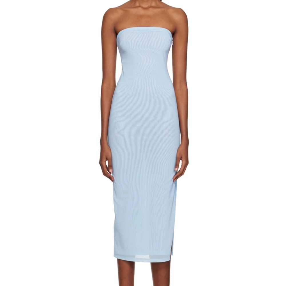Miaou Lila Blue Strapless Dress XS
